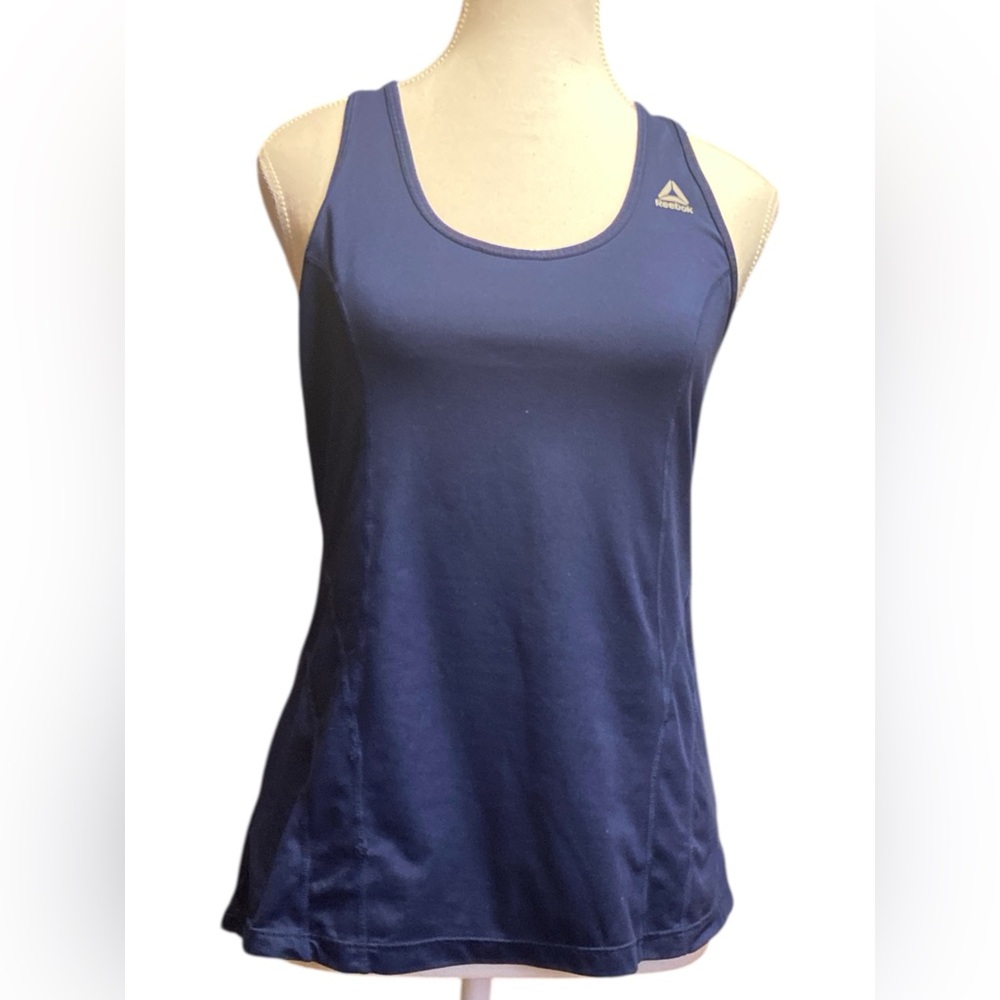 Reebok Blue Sleeveless Fitted Tank Top
